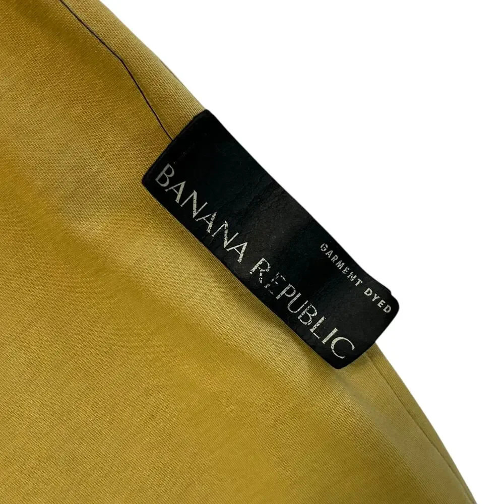 Banana Republic Supima Cotton Authentic Tee NWT Men's Sz M Mustard Yellow Dyed